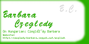 barbara czegledy business card